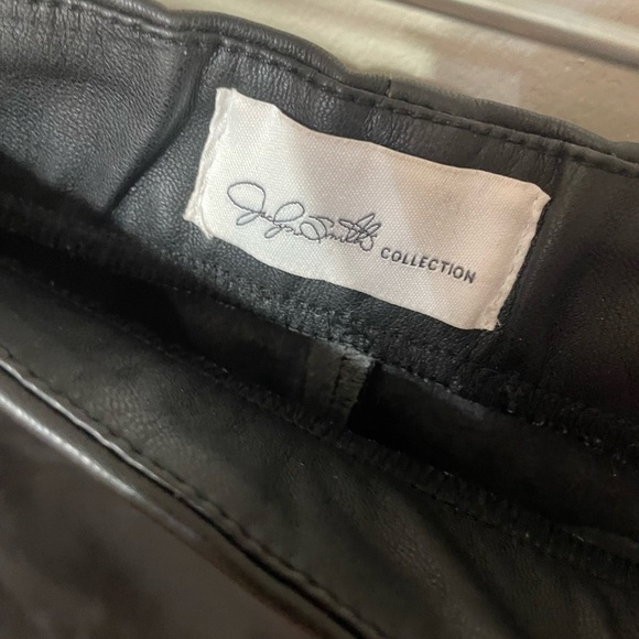 Jaclyn Smith Collection Black Faux Leather Pencil Skirt - Picture 3 of 3